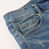 Amiri Jeans Casual Hip Hop Wash Splash-Ink Painted Slim Jeans Casual Fashionable 6520