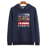 Slogan Graphic Hoodie Cotton Hooded Elastic Print