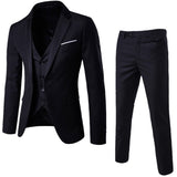 Seersucker Suit Men's Three-Piece Suit