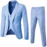 Seersucker Suit Men's Three-Piece Suit