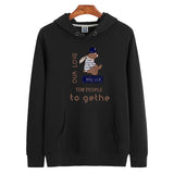 Slogan Graphic Hoodie Men's Pullover Coat Hooded Terry Cartoon Print Sweatshirt