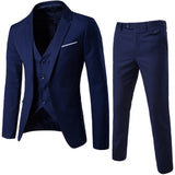 Seersucker Suit Men's Three-Piece Suit