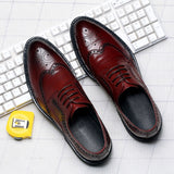 Indo Western Shoes Brogue Men's Shoes Leather Shoes Men's Genuine Leather England Style Men's Leather Shoes
