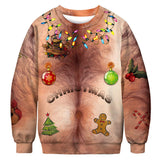 Ugly Christmas Sweater Digital Printing Men's and Women's Same round Neck Sweater Autumn Long Sleeve Pullover Top