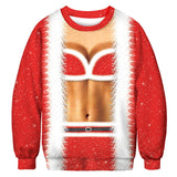 Ugly Christmas Sweater Digital Printing Men's and Women's Same round Neck Sweater Autumn Long Sleeve Pullover Top
