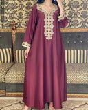 Muslim Women Stylish Kashibo Abaya Muslim Ladies Long Gown Islamic Clothing Jilbab Jalabiya Robe Embroidery Stitching Dress