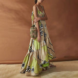 Beth Dutton Bohemian Dress Summer Spring Midi Dresses Printing Backless Lace up Printing Irregular Dress