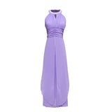 Prom Dresses Halter Beaded Swing Strapless Sexy Dress Chiffon Formal Dress