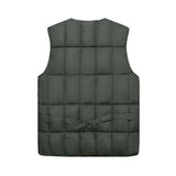 Men Utility Vest Work Zipper Tactical Work Vest Slim Pocket Jacket Autumn and Winter Men's Vest Warm Vest