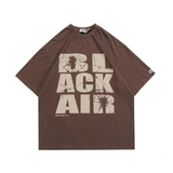Blackair T Shirt Blackair Summer Short Sleeve Men's Loose round Neck T-shirt
