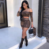 Women Plaid Long Sleeve Crop Top Short Skirt 2 Piece Set Women's Floral Print Mid-Length Sleeves Short Skirt Two-Piece Suit Skirt