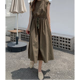 Work Dresses for Teachers Summer Loose Large Size Midi Dress