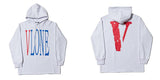 Vlone Hoodie Autumn and Winter Black and White Large VShaped Female Men's and Women's Hoodie Coat
