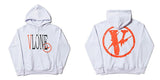 Vlone Hoodie Autumn and Winter Black and White Large VShaped Female Men's and Women's Hoodie Coat