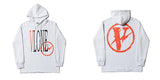 Vlone Hoodie Autumn and Winter Black and White Large VShaped Female Men's and Women's Hoodie Coat