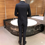 Seersucker Suit Men's Three-Piece Suit