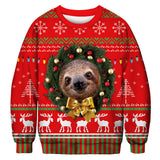 Ugly Christmas Sweater Digital Printing Men's and Women's Same round Neck Sweater Autumn Long Sleeve Pullover Top