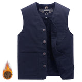 Mens Dress Vests Men's Vest Casual Jacket Business Waistcoat Male plus Size Vest Autumn and Winter Vest Solid Color Fashion
