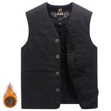 Mens Dress Vests Men's Vest Casual Jacket Business Waistcoat Male plus Size Vest Autumn and Winter Vest Solid Color Fashion