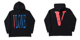 Vlone Hoodie Autumn and Winter Black and White Large VShaped Female Men's and Women's Hoodie Coat