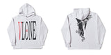 Vlone Hoodie Autumn and Winter Black and White Large VShaped Female Men's and Women's Hoodie Coat
