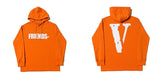 Vlone Hoodie Autumn and Winter Black and White Large VShaped Female Men's and Women's Hoodie Coat