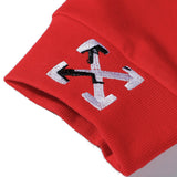 Off White Winter Pants Reflective Embroidery Craft Foot Color Block Embroidery Casual Trousers
