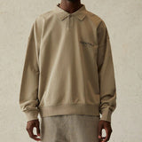 Essentials Polo Shirt Foot of God Double Line Polo Terry Lapel Loose Sweater