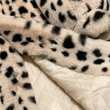 Women Dalmatian Coat Imitation Rex Rabbit Fur Coat Long Loose Hooded Fur Women's Clothing