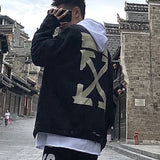 Off White Jacket Reflective Cotton LongSleeved Casual Fashionable Clothing