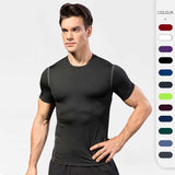 Moisture Wicking Shirts Men's Tight Training Workout Clothes Running Short Sleeve Sportswear Quick Drying Clothes T-shirt