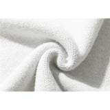 Man Fall Winter Outfis Autumn and Winter Letter Jacquard round Neck Sweater Sweater Men's Loose Leisure Warm Sweater