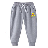 Children Pokemon Pikachu Pants Silver Fox Velvet Thick Warm Bathroom Pants Pants Neutral