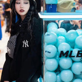 Yankees MLB Spring/Summer NY Letter Embroidered Casual Suit Jacket Top for Men and Women