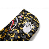 Shark Print Jacket Men's Casual Camouflage Velvet Padded Hooded Sweatshirt Men's and Women's Hoodies