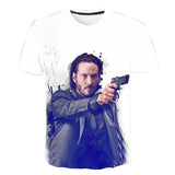 John Wick Keanu T Shirt John Wick3d Printed round Neck T-shirt Men and Women