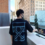 Off White T Shirts Crayon Graffiti Arrow Profile Men and Women Same Type T-shirt