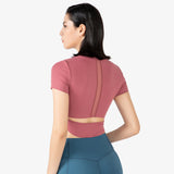 Moisture Wicking Shirts Sports Short Sleeve Women O-neck Short Women