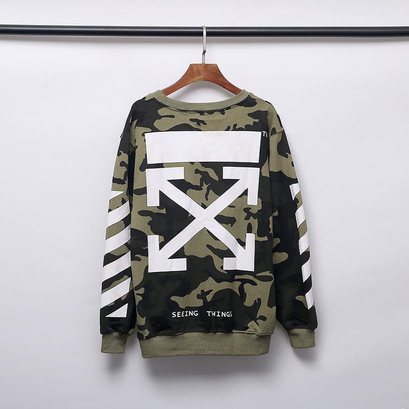 Off White Sweatshirts Arrow Cotton Terry Round Neck Sweater Owt Women Coat Off White Sweatshirts Tshirt for Men