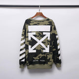 Off White Sweatshirts Arrow Cotton Terry Round Neck Sweater Owt Women Coat Off White Sweatshirts Tshirt for Men