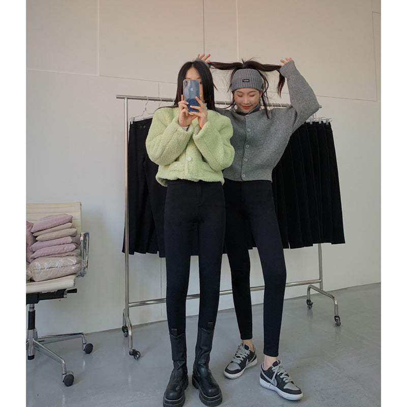 Women Legging Warm Fleece Tight High Waist Fashionable Winter Velvet Padded Leggings Female