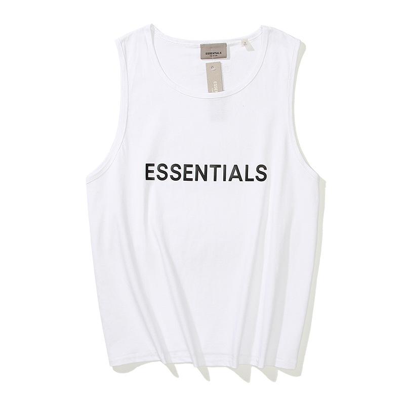 Kanye T Shirt 21ss Summer Fog Three-Dimensional Sports Style with Letters Vest Loose Sleeveless T-shirt