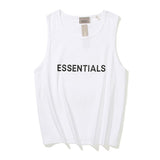 Kanye T Shirt 21ss Summer Fog Three-Dimensional Sports Style with Letters Vest Loose Sleeveless T-shirt
