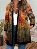 Beth Dutton Outfits Women's Autumn and Winter Personalized Printed Cardigan Casual Jacket