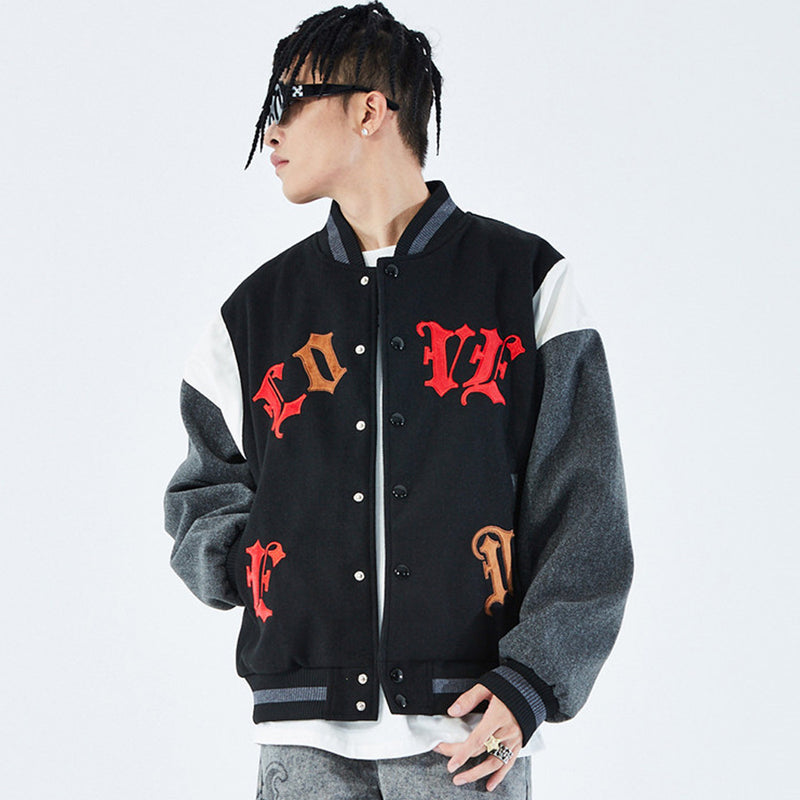 Letterman Jacket Outfit Senior Jackets Varsity Baseball Coat Men's Baseball Uniform
