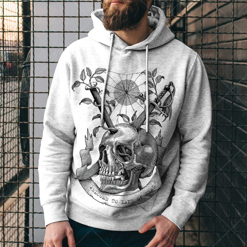 Skull Hoodie Autumn Skull Poker Printing Men's Sweater