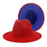 Walter White Fedora Two-Tone Woolen Hat Double-Sided Felt Hat Autumn and Winter Assorted Colors Retro