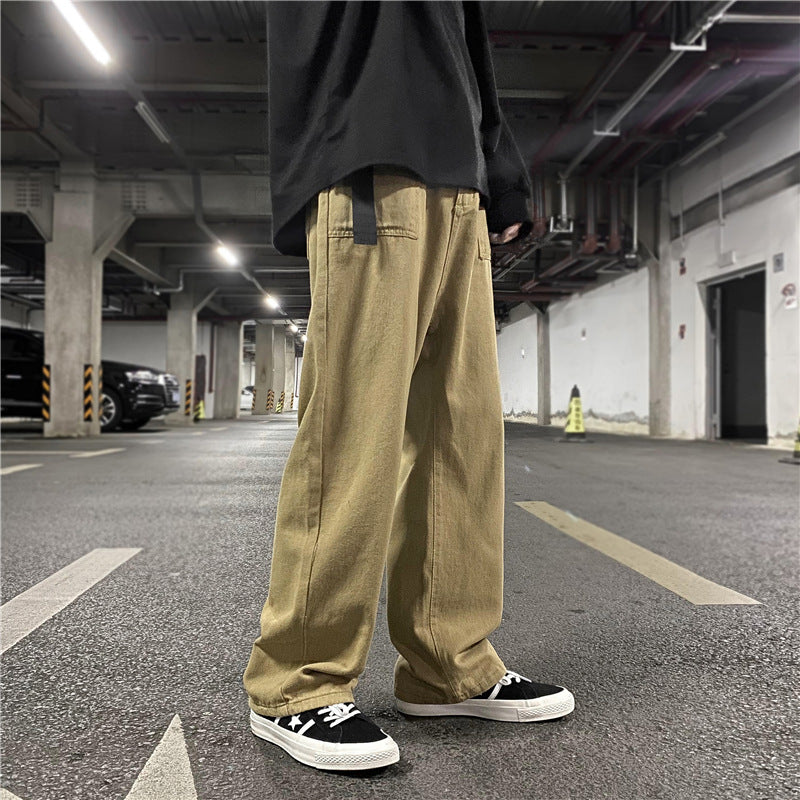 Men Cargo Pants Workwear Pants Men's Autumn Loose Straight Casual Trousers