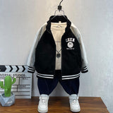Toddler Boys Jackets Boys Autumn Clothing Baseball Uniform Jacket Children