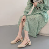 Nude Pumps Block Heel